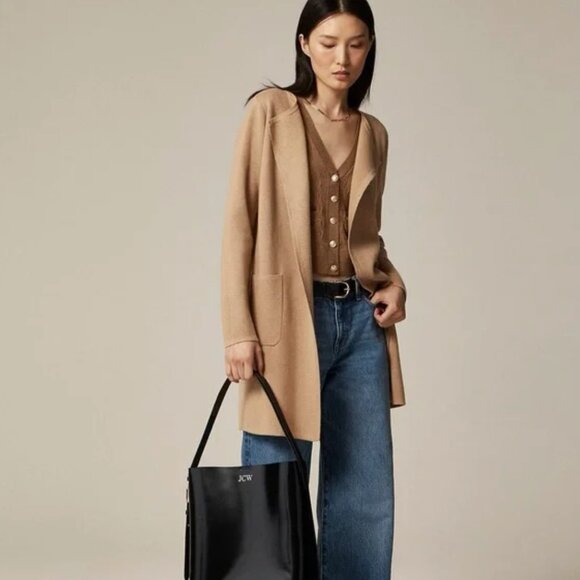 J. Crew Juliette Collarless Sweater Blazer Small - Picture 1 of 12